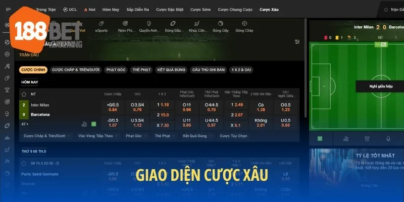Giao diện cược xâu